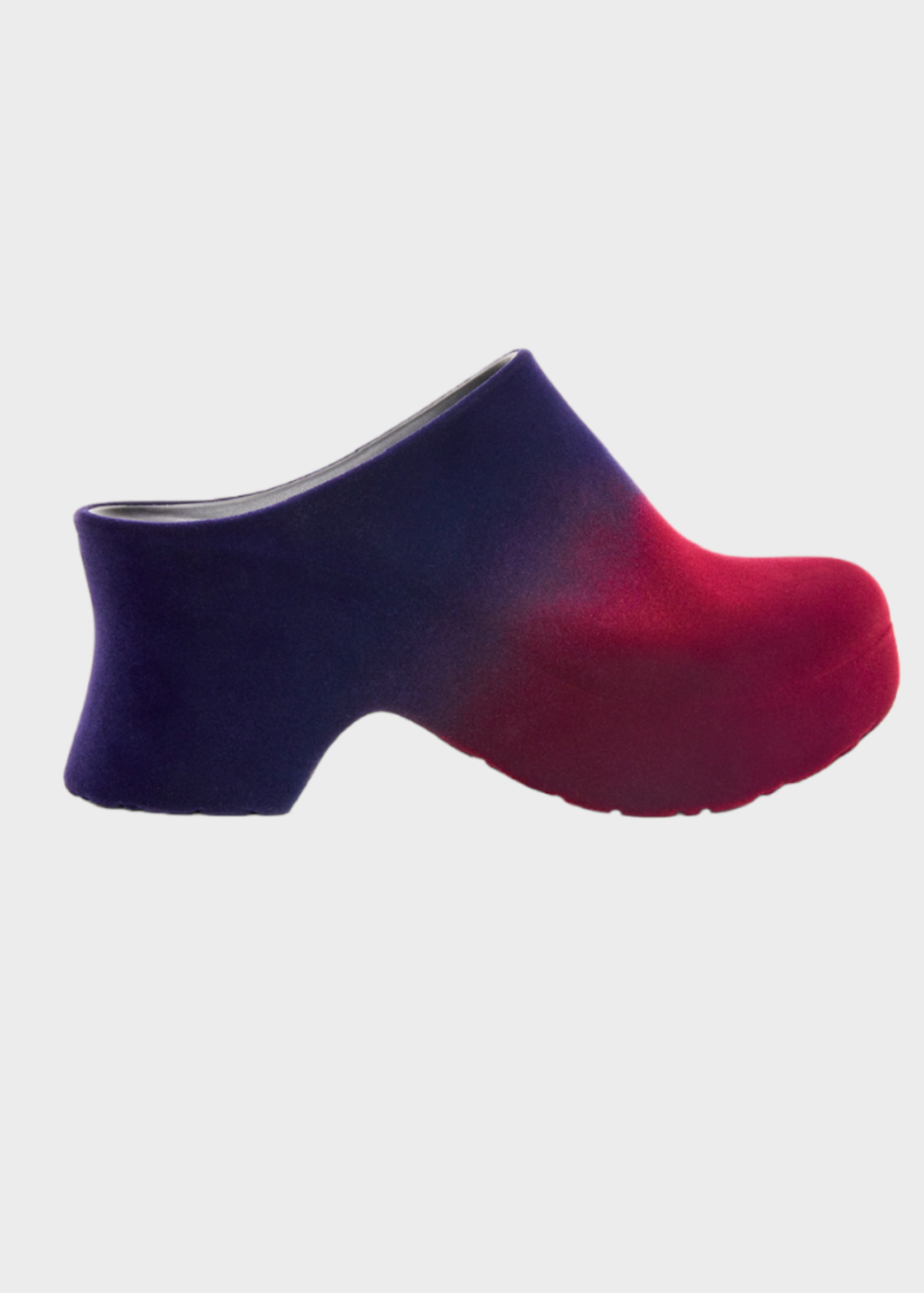 Loewe Loewe Heels, Multi, Terra Foam Clog In Burgundy & Navy