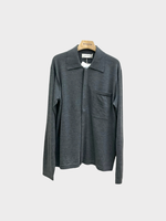 Lisa Yang Lisa Yang Knitwear, Grey, Cashmere Desmond Button Up Cardigan In Graphite w/ Chest Pocket