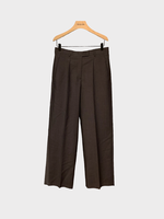 Valentino Valentino Trousers, Grey, Mohair Mix High Waist Wide Leg Solid Pants In Dark Grey Melange