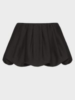 Valentino Valentino Skirt, Black, Wool & Silk Crepe Couture Solid Mini Skirt