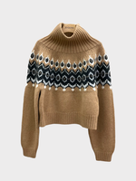 Khaite Khaite Knitwear, Multi, Amaris Cashmere Traditional Fairisle Sweater In Camel & Multicolor