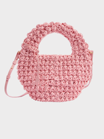 J.W. Anderson J.W. Anderson Bag, Pink, Popcorn Cotton Top Handle Basket Bag w/ Strap