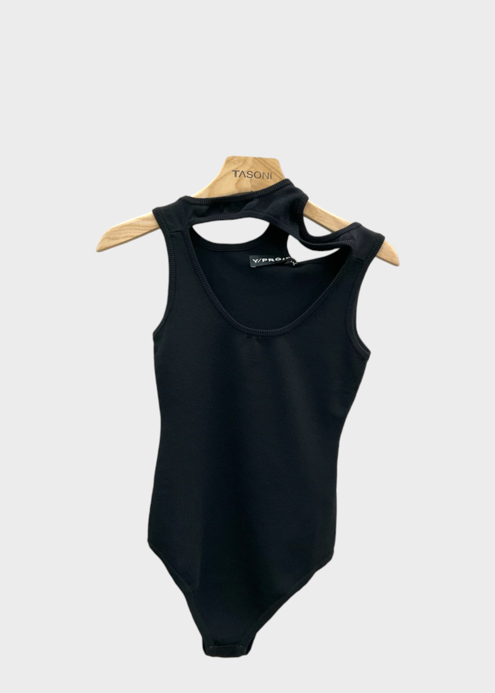 Y/Project Y/Project Top, Black, Triple Collar Sleeveless Knitted Bodysuit
