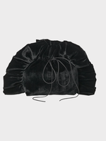 Cecilie Bahnsen Cecilie Bahnsen Bag, Black, Uli Velvet Clutch Bag w/ Shoulder Strap