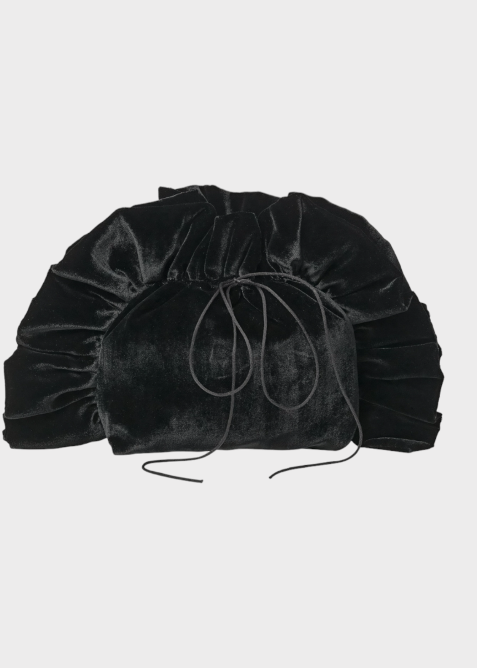 Cecilie Bahnsen Cecilie Bahnsen Bag, Black, Uli Velvet Clutch Bag w/ Shoulder Strap