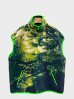 Conner Ives Conner Ives Sweatshirt, Multi, Recycled Fleece High Neck Sleeveless Zip Up Gilet in Green