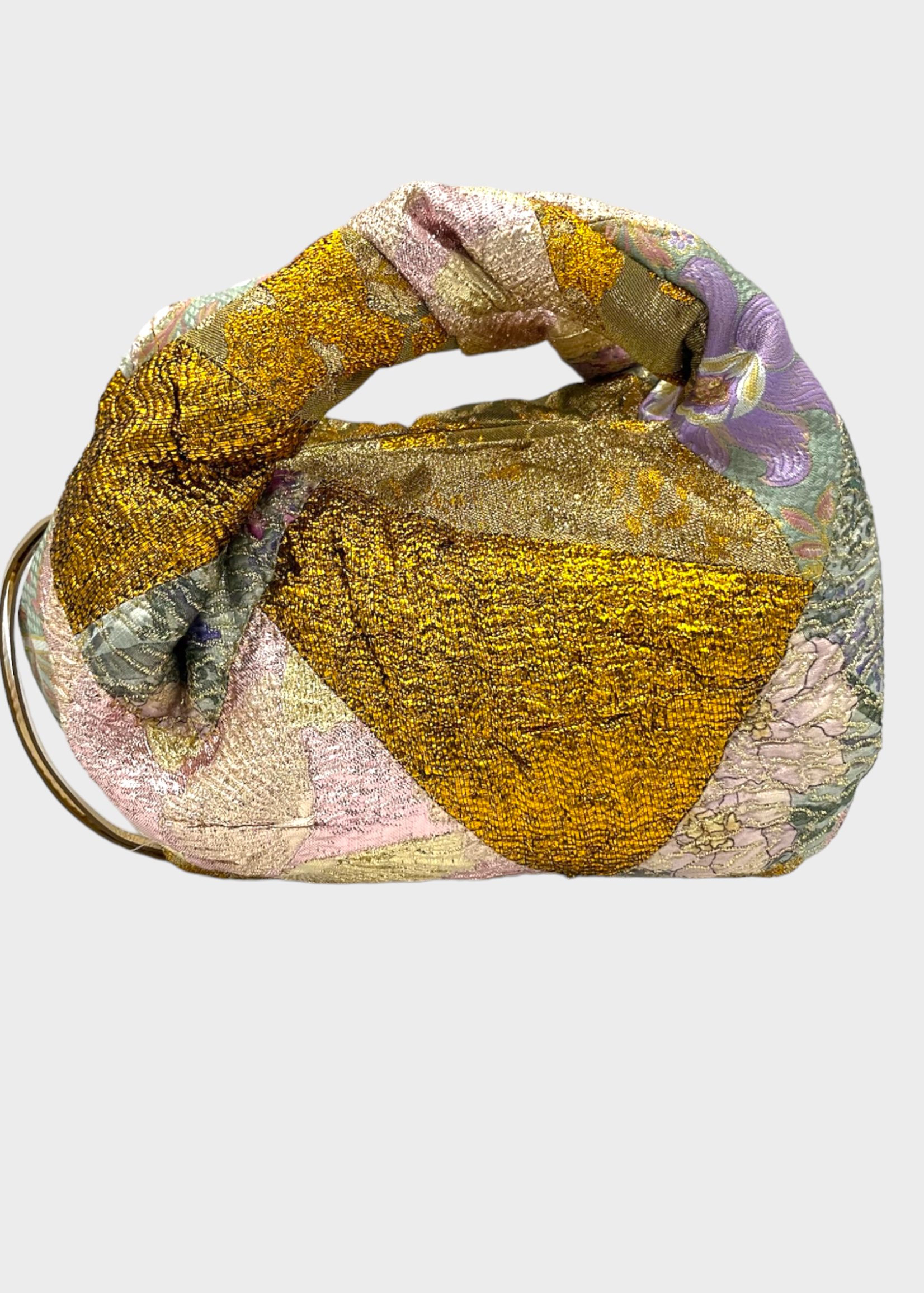 Dries Van Noten Dries Van Noten Bag, Multi, Jacquard Zipped Embroidered Hand In Multi & Gold w/ Handles