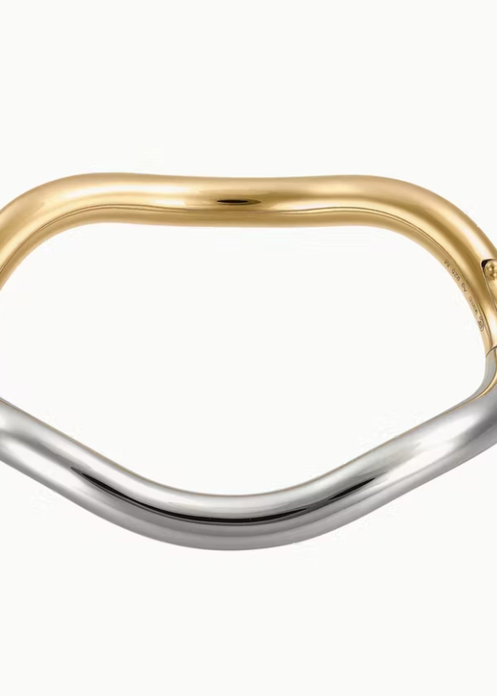 Charlotte Chesnais Charlotte Chesnais Bracelet, Multi, Wave Vermeil & Rhodium Plated Silver Bracelet