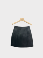 Patou Patou Skirt, Black, High Waisted Quilted Mini Skirt