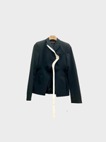 Ottolinger Ottolinger Jacket, Black, Asymmetric Fitted Contrast Blazer w/ White Lining