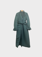 Ottolinger Ottolinger Coat, Green, Signature Split Puffer Button Up Coat w/ Belt