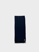 Undercover Undercover Scarf, Navy, Cashmere Stole in Dark Navy w/ Fringes