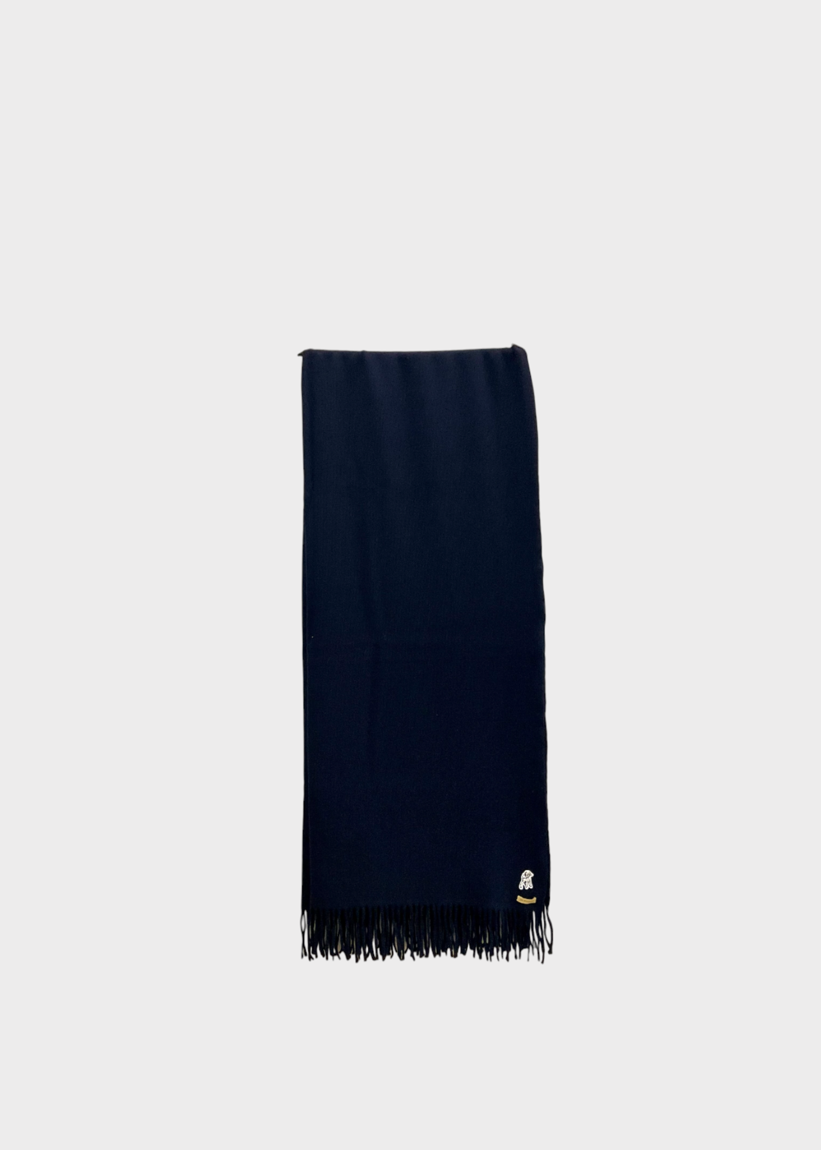 Undercover Undercover Scarf, Navy, Cashmere Stole in Dark Navy w/ Fringes