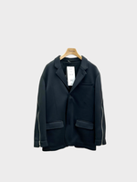 Undercover Undercover Jacket, Black, Collared Button Up Single Breasted Blazer in Charcoal w/ Zippers