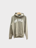 Undercover Undercover Sweatshirt, Beige, Cotton Oversized Hoodie w/ "I Love You" Embroidery