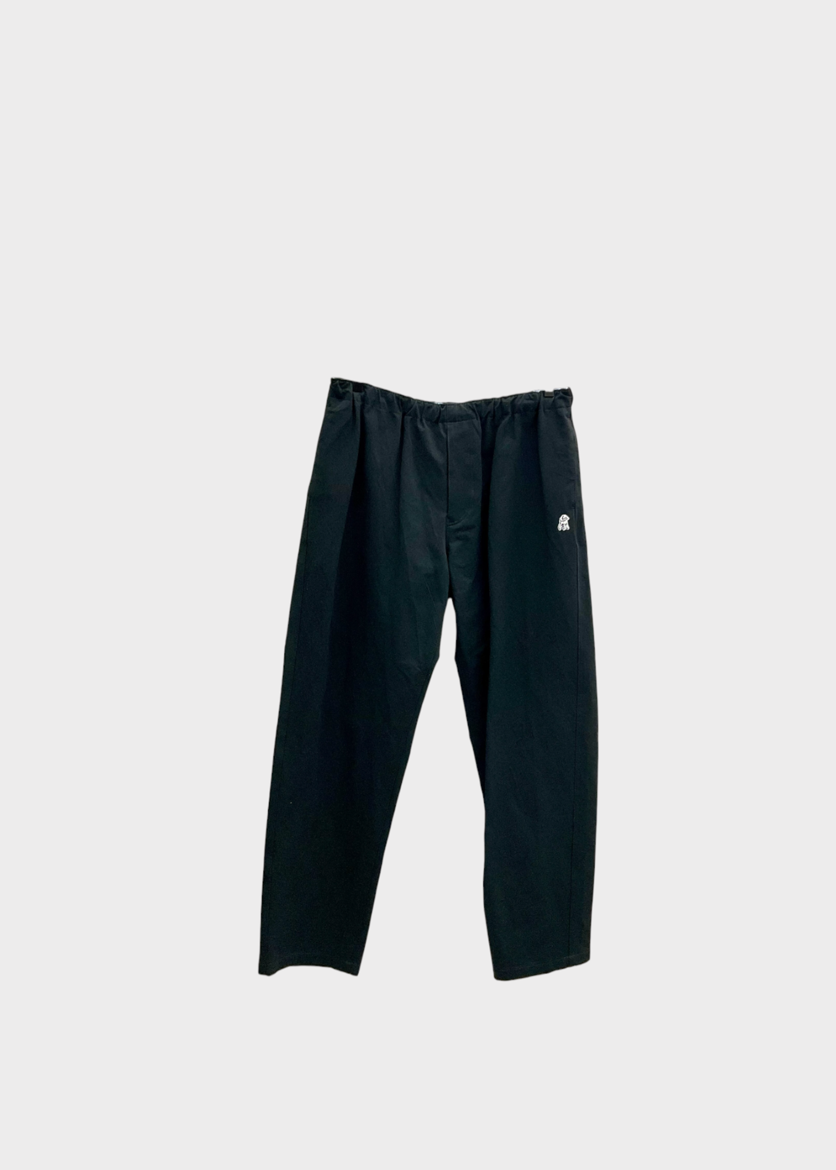 Undercover Undercover Trousers, Black, Cotton & Linen Oversized Wide Leg Pants w/ Elastic Waist