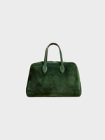 Khaite Khaite Bag, Green, Maeve Large Suede Calf Leather top Handles Weekend Bag in Dark Olive