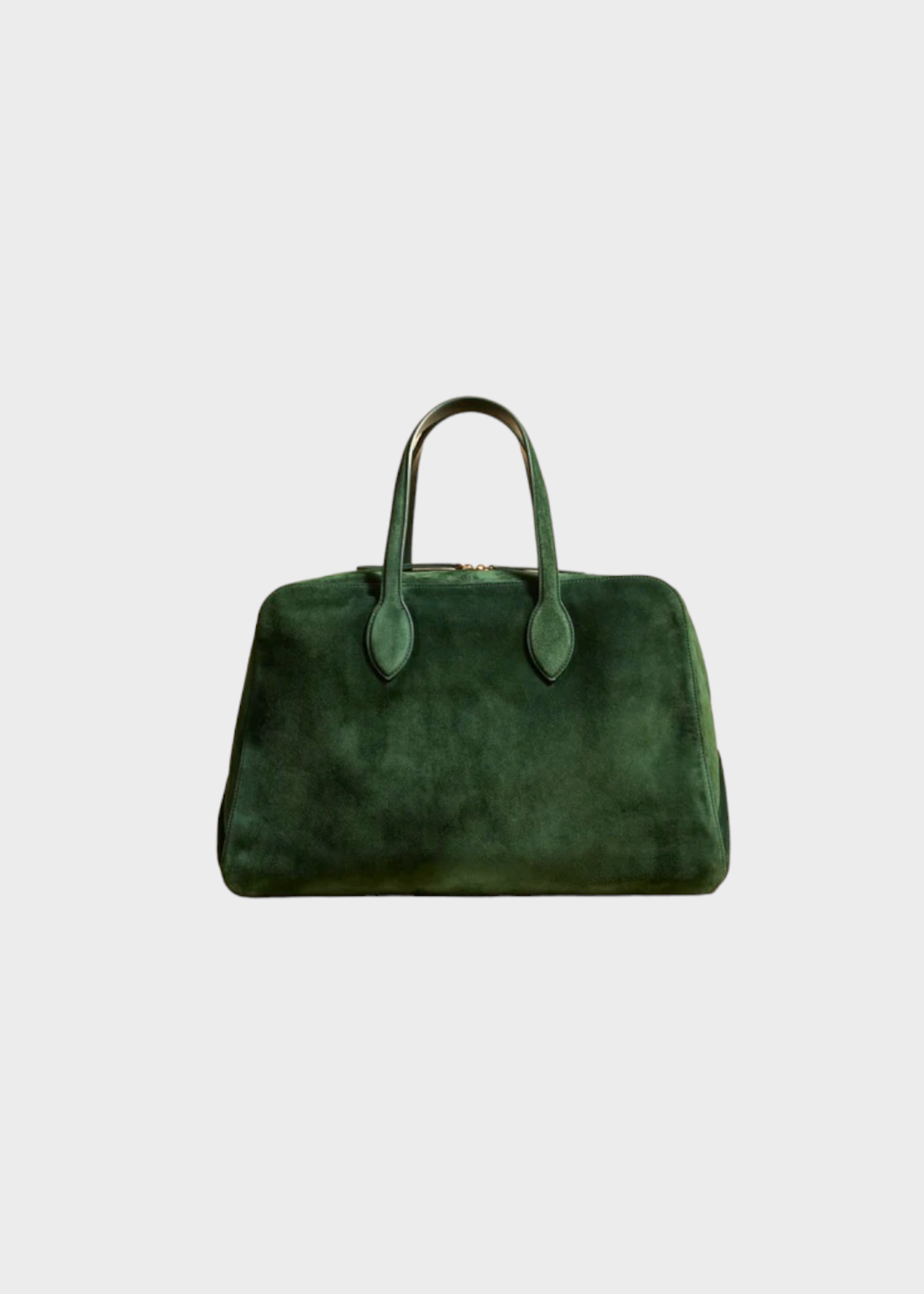 Khaite Khaite Bag, Green, Maeve Large Suede Calf Leather top Handles Weekend Bag in Dark Olive