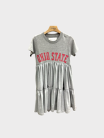 Conner Ives Conner Ives Dress, Grey, Reconstituted Babydoll Ruffled Dress