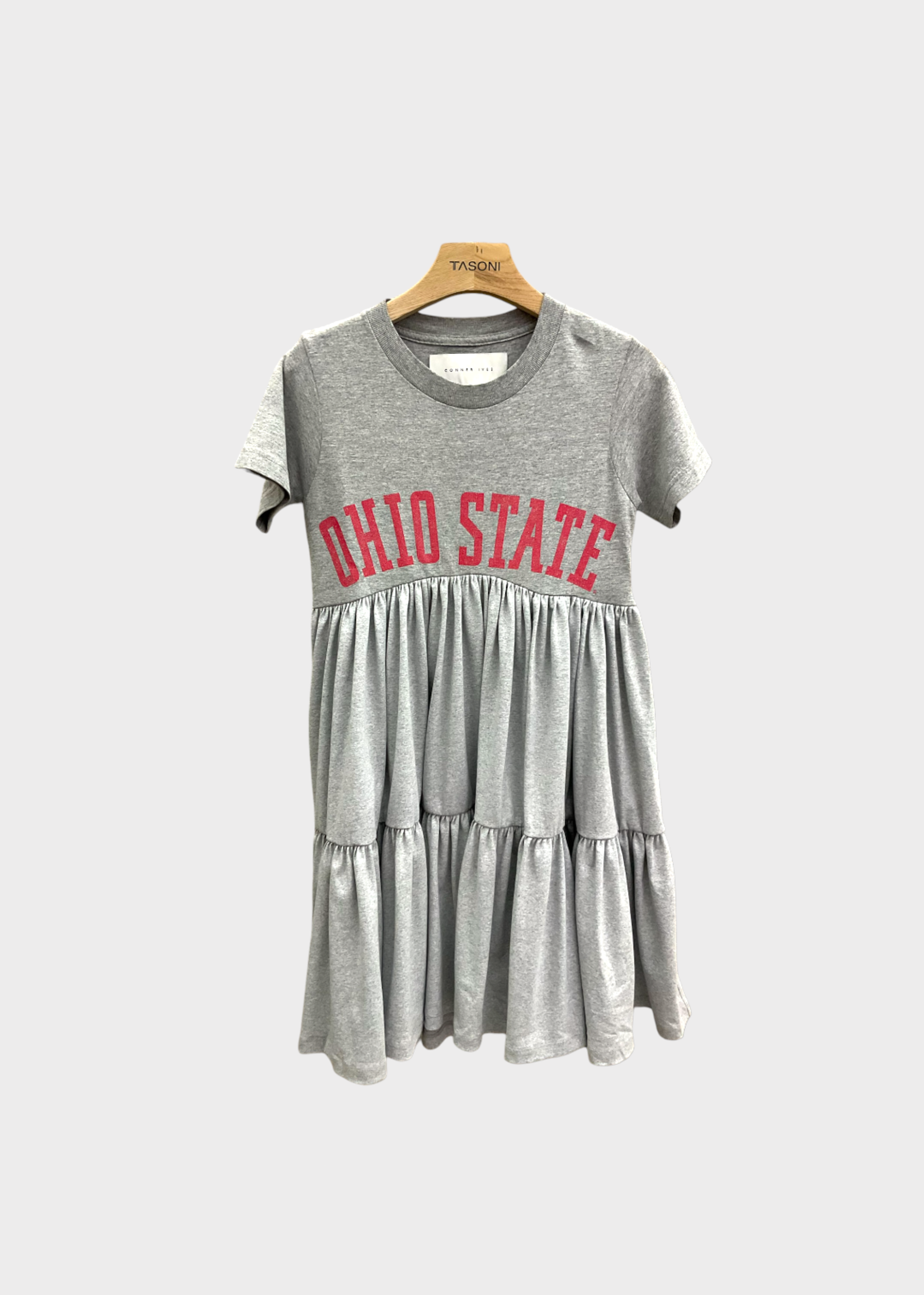 Conner Ives Conner Ives Dress, Grey, Reconstituted Babydoll Ruffled Dress