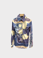 Conner Ives Conner Ives Shirt, Print, Spandex Flower Print Slim Fit Shirt