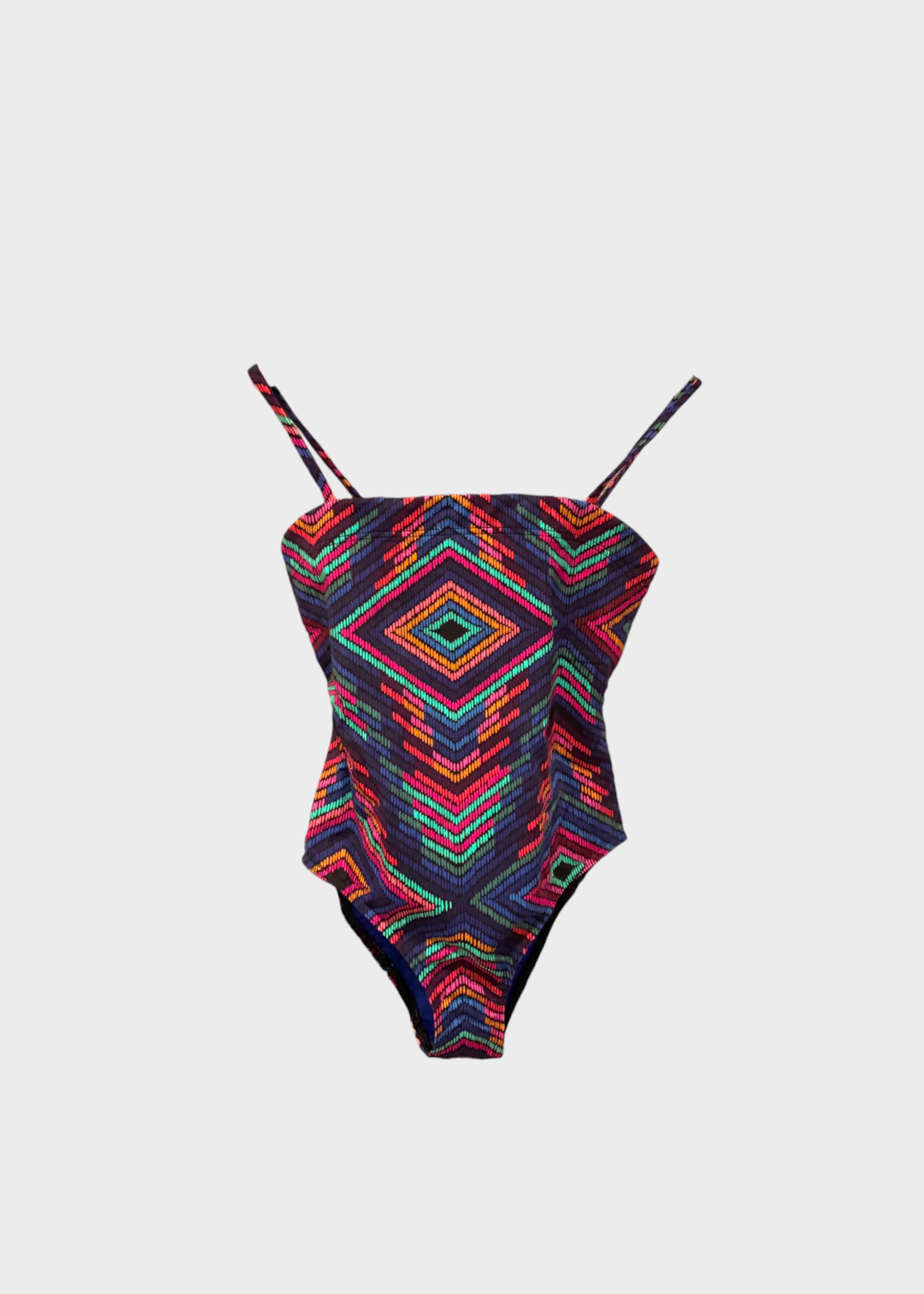 Eres Eres Swimwear, Print, Optique One Piece Swimwear In Multicolour w/ Imprime Arc En Ciel Print