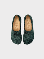 Loewe Loewe Flats, Brown, Campo Brushed Suede Slippers In Charcoal