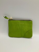 Comme des Garcons Play Comme des Garcons Play Wallet, Green, Carry Over Classic Leather Washed Zip Pouch Wallet