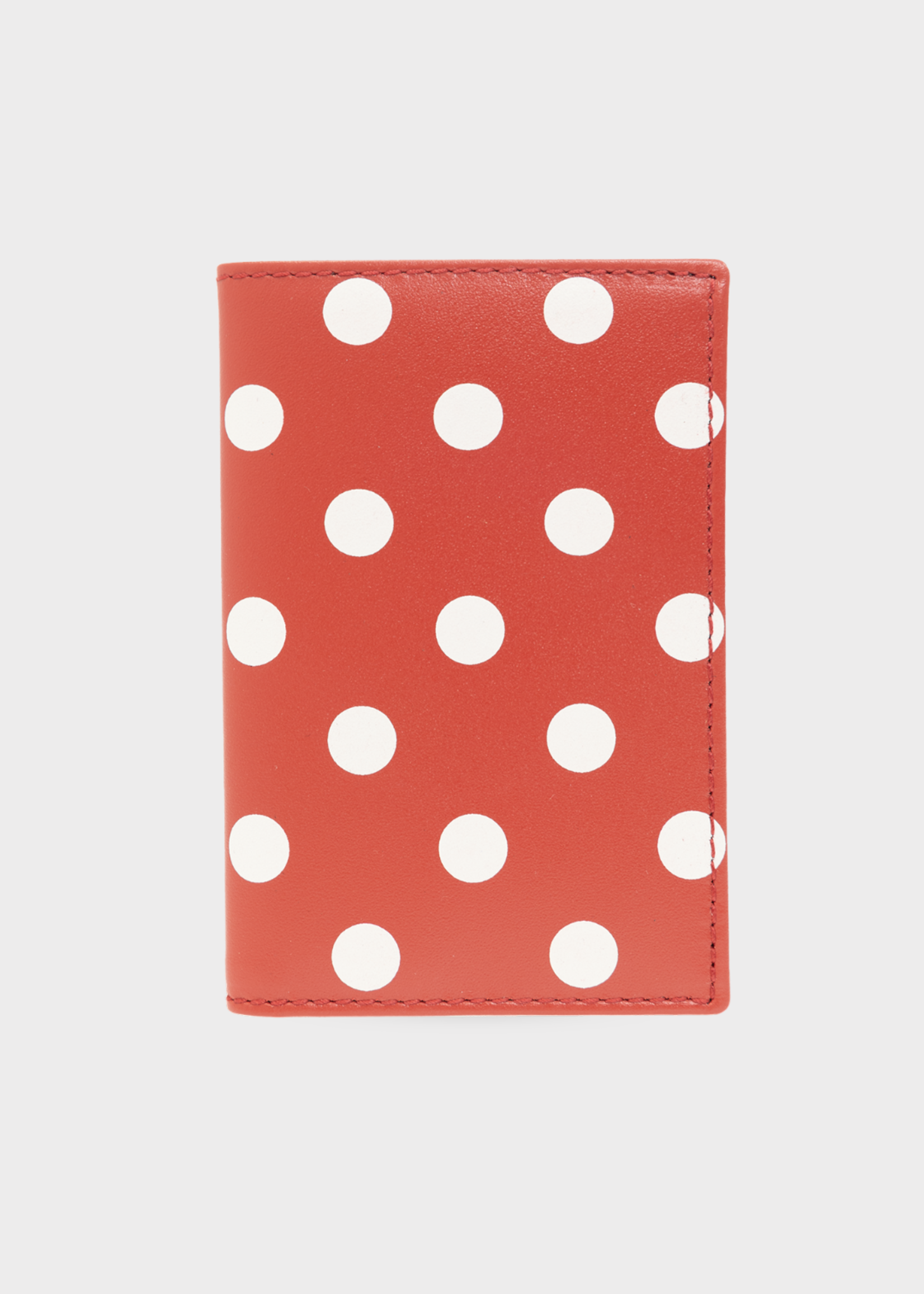 Comme des Garcons Play Comme des Garcons Play Wallet, Red, Carry Over Classic Leather Bifold Polka Dot Wallet