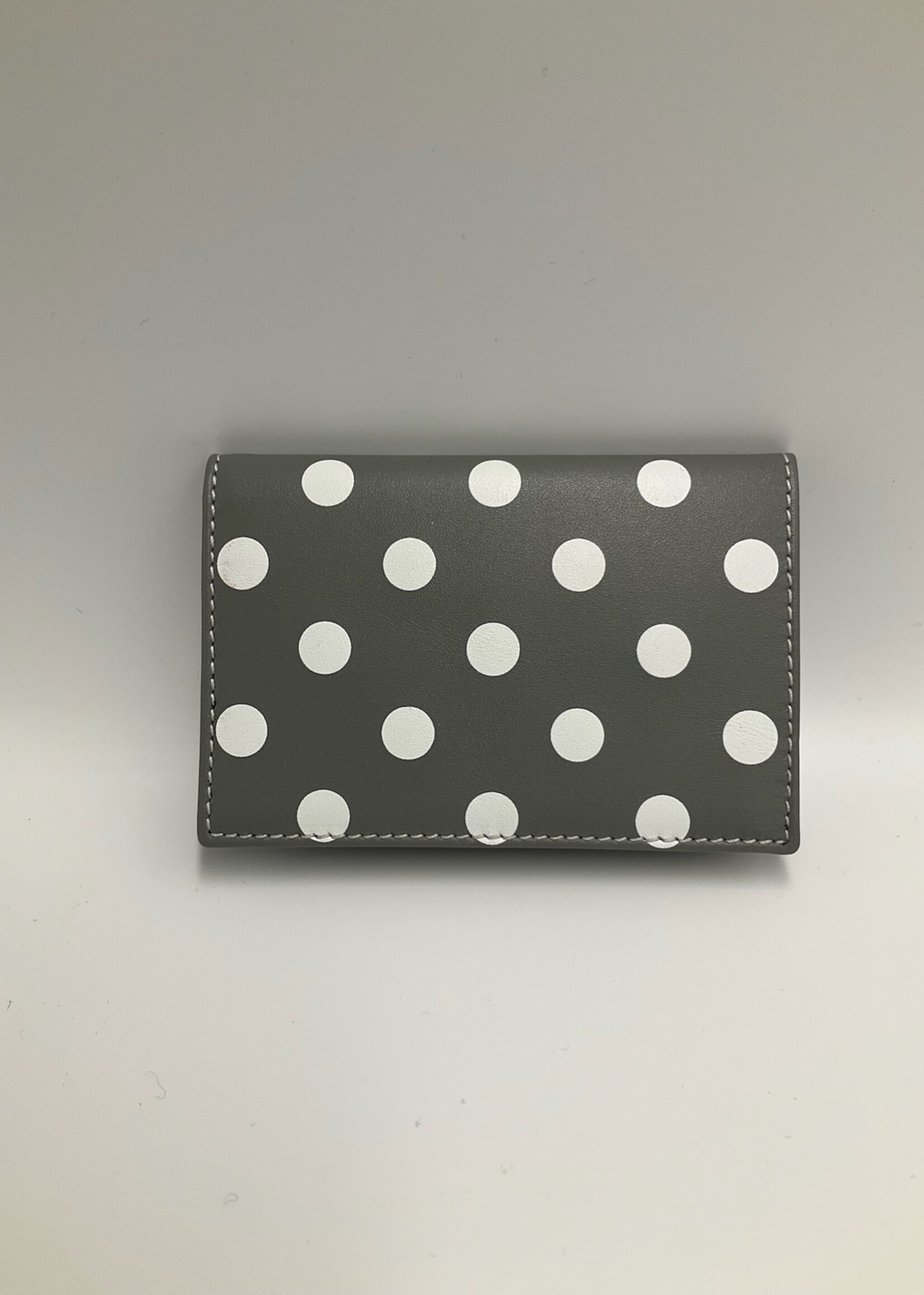 Comme des Garcons Play Comme des Garcons Play Wallet, Grey, Carry Over Classic Leather Bifold Polka Dot Wallet