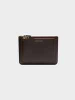 Comme des Garcons Play Comme des Garcons Play Wallet, Brown, Carry Over Classic Leather Outside Pocket Wallet