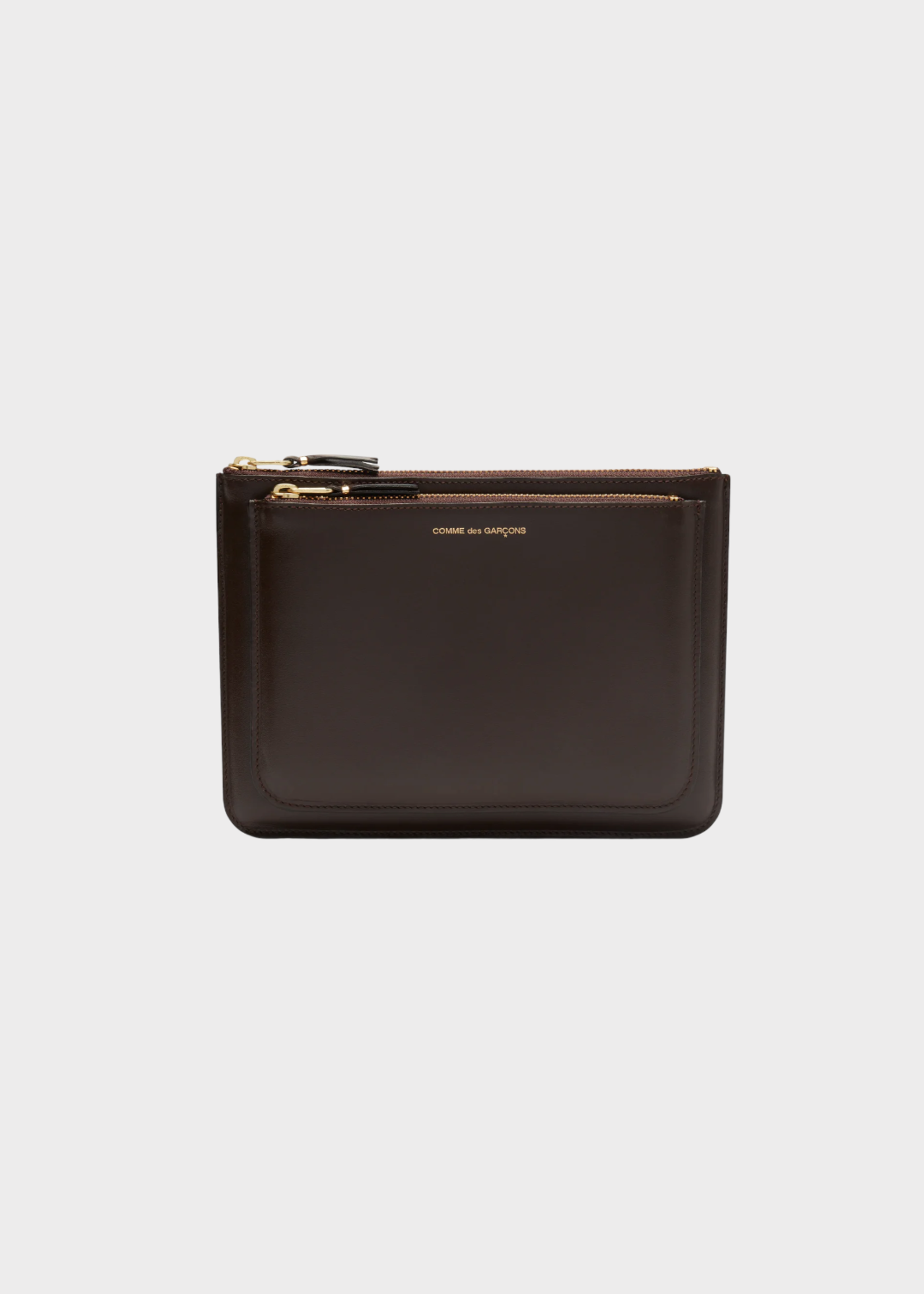 Comme des Garcons Play Comme des Garcons Play Wallet, Brown, Carry Over Classic Leather Outside Pocket Wallet