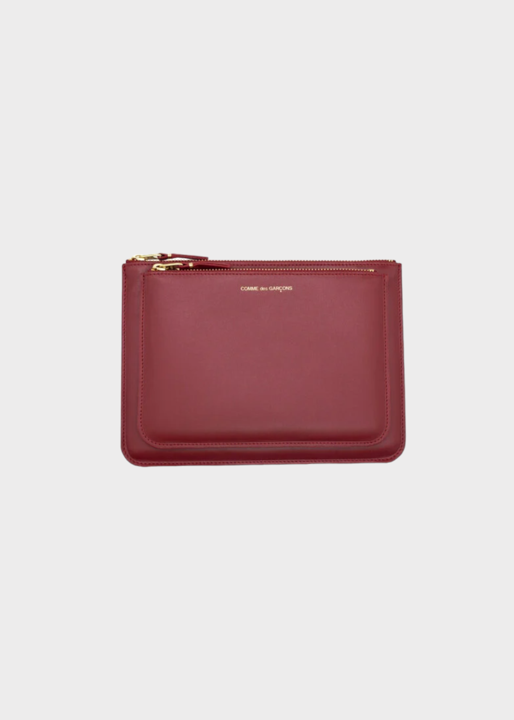 Comme des Garcons Play Comme des Garcons Play Wallet, Red, Carry Over Classic Leather Outside Pocket Wallet