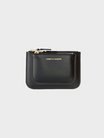Comme des Garcons Play Comme des Garcosn Play Wallet, Black, Carry Over Classic Leather Outside Pocket Wallet