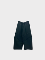 Comme des Garcons Comme des Garcons Trousers, Black, Wool Oversized Elasticated Waist Wide Leg Cropped