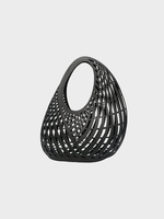 Mugler Mugler Bag, Black, Spiral Recycled Plastic Cut Out Large Top Handle Bag