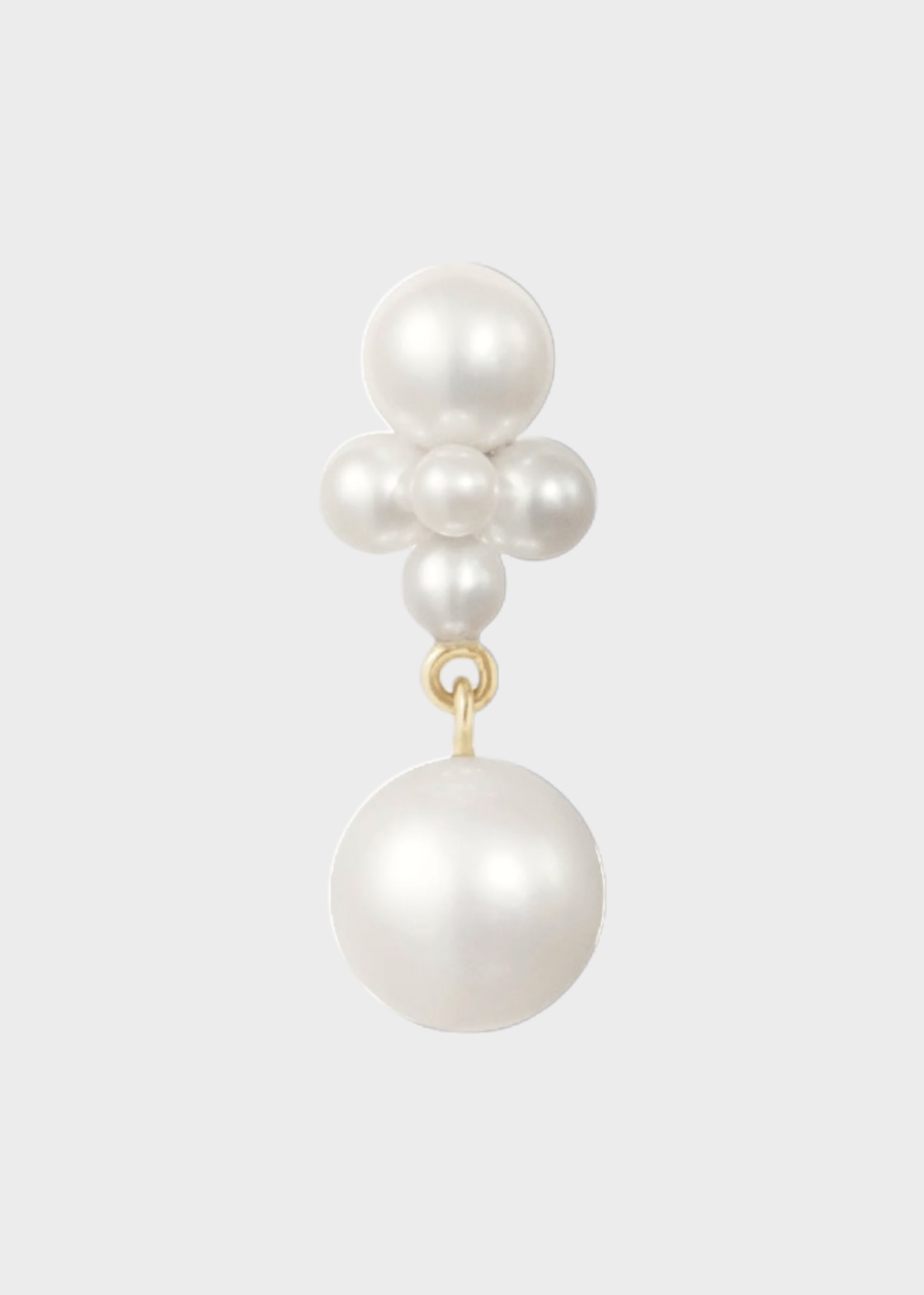 Sophie Bille Brahe Sophie Bille Brahe Earring, White, Thyra Pearl Earring w/ Single Pearl Drop