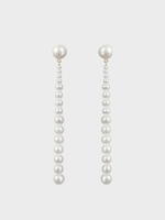 Sophie Bille Brahe Sophie Bille Brahe Earrings, White, Piazza Freshwater Pearls & Gold Descending Earrings