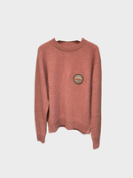 The Elder Statesman The Elder Statesman Knitwear, Pink, Cashmere Crew Neck Sweater in Rosette w/ Andermatt Patch x TASONI Exclusive