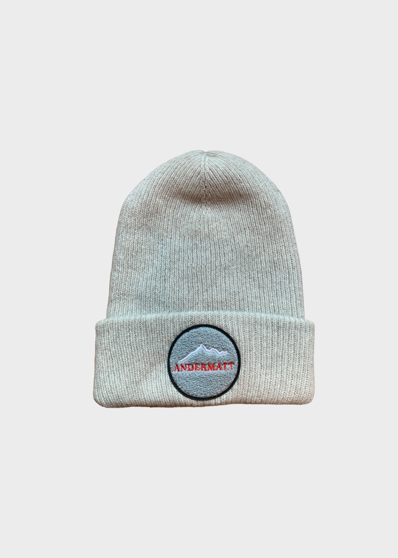 The Elder Statesman The Elder Statesman Hat, White, Cashmere Parker Beanie w/ Andermatt Patch x TASONI Exclusive