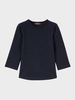 Loro Piana Loro Piana T-Shirt, Navy, Darhan Cashmere Crew Neck Three Quarter Sleeve Knitted Top In Blue Navy