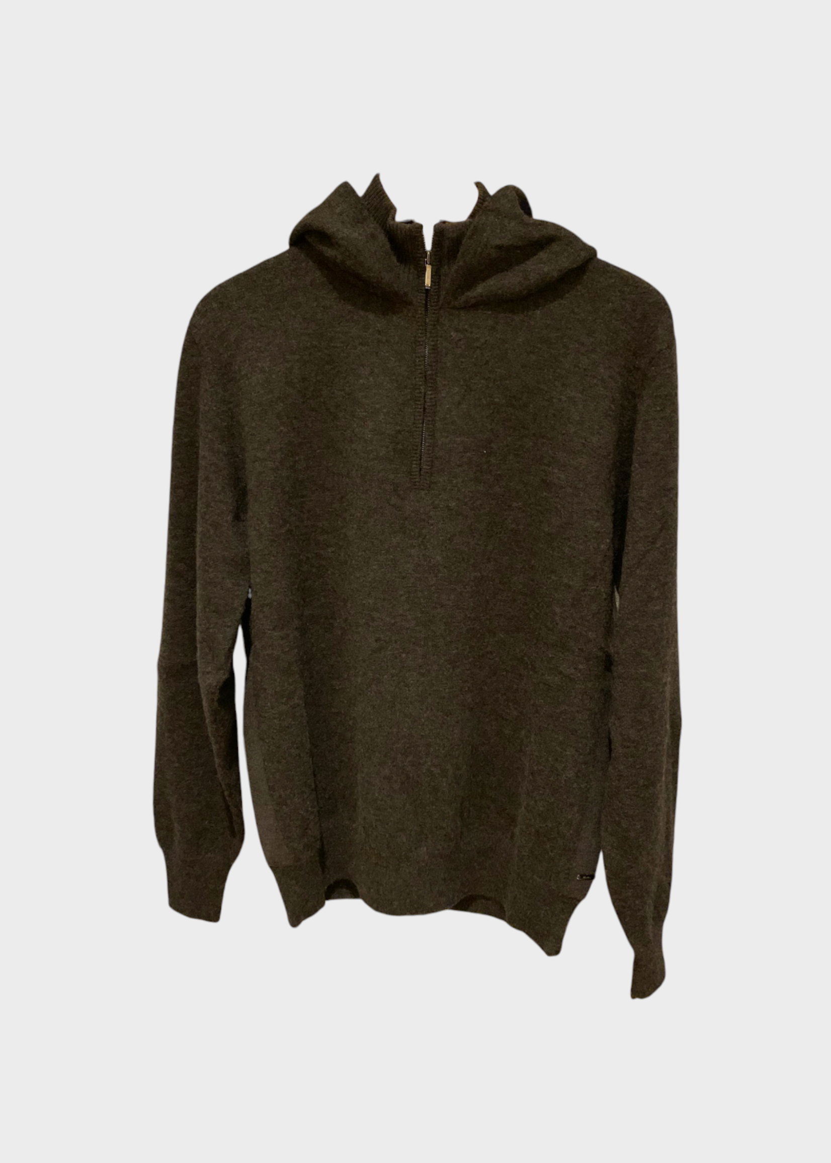 Loro Piana Loro Piana Sweater, Grey, Howitt Nirvana Knitted Hoodie In Charcoal Melange