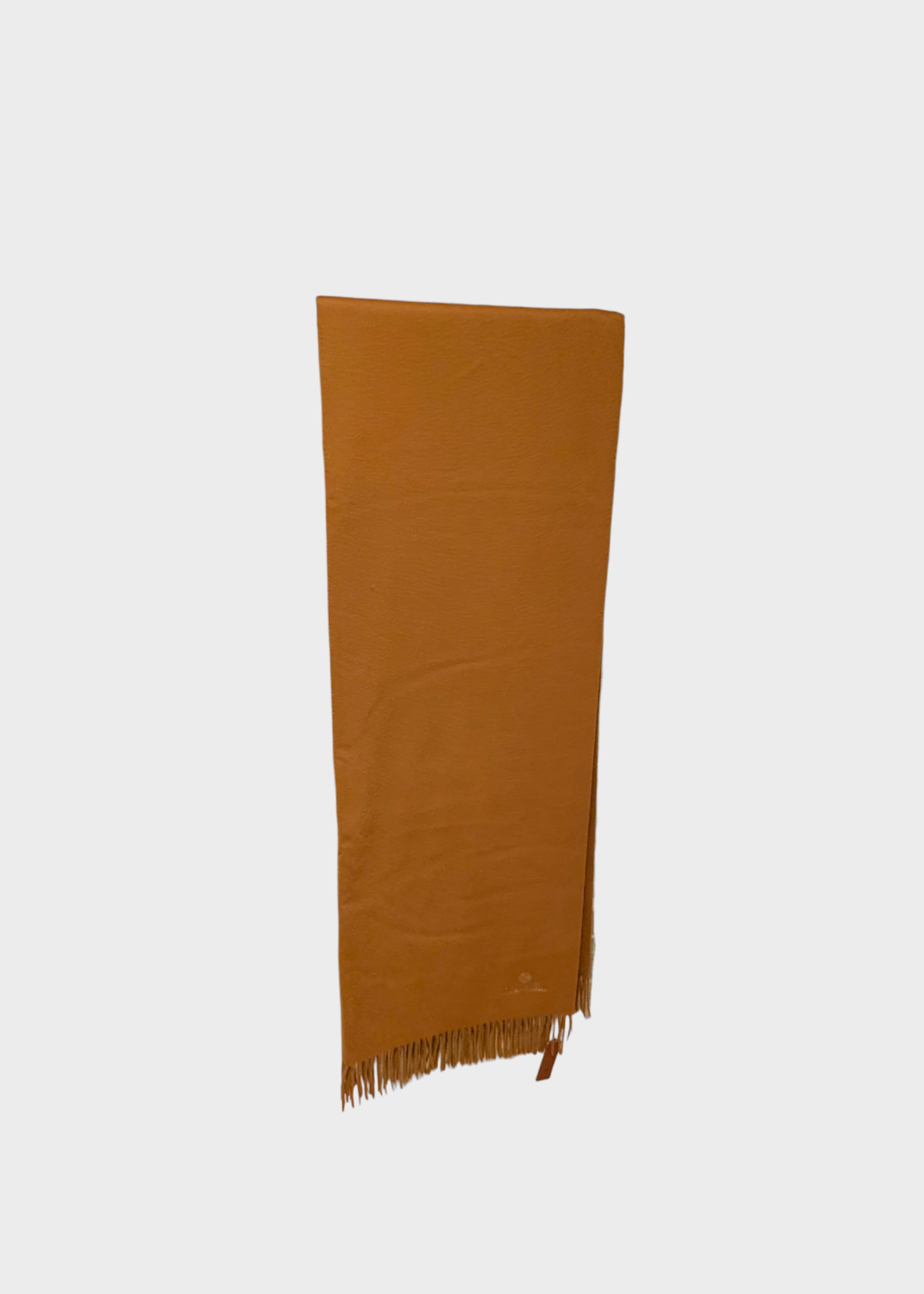 Loro Piana Loro Piana Blanket, Brown, Unito Cashmere Plaid In Camel w/ Fringes