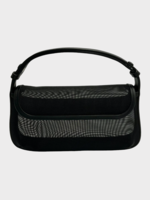 Courreges Courreges Bag, Black, Sleek Mesh Shoulder Bag In Black w/ Adjustable Strap