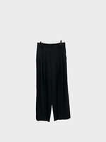 Khaite Khaite Trousers, Black, Simone Wool Mix Mid Rise Wide Leg Suiting Pants
