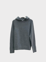 Lisa Yang Lisa Yang Knitwear, Grey, Eli Cashmere Hooded Sweater In Graphite Bouclé