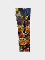 Dianora Salviati Dianora Salviati Scarf, Multi, Silk & Cashmere Vintage Hand Painted in Multicolour w/ Roses