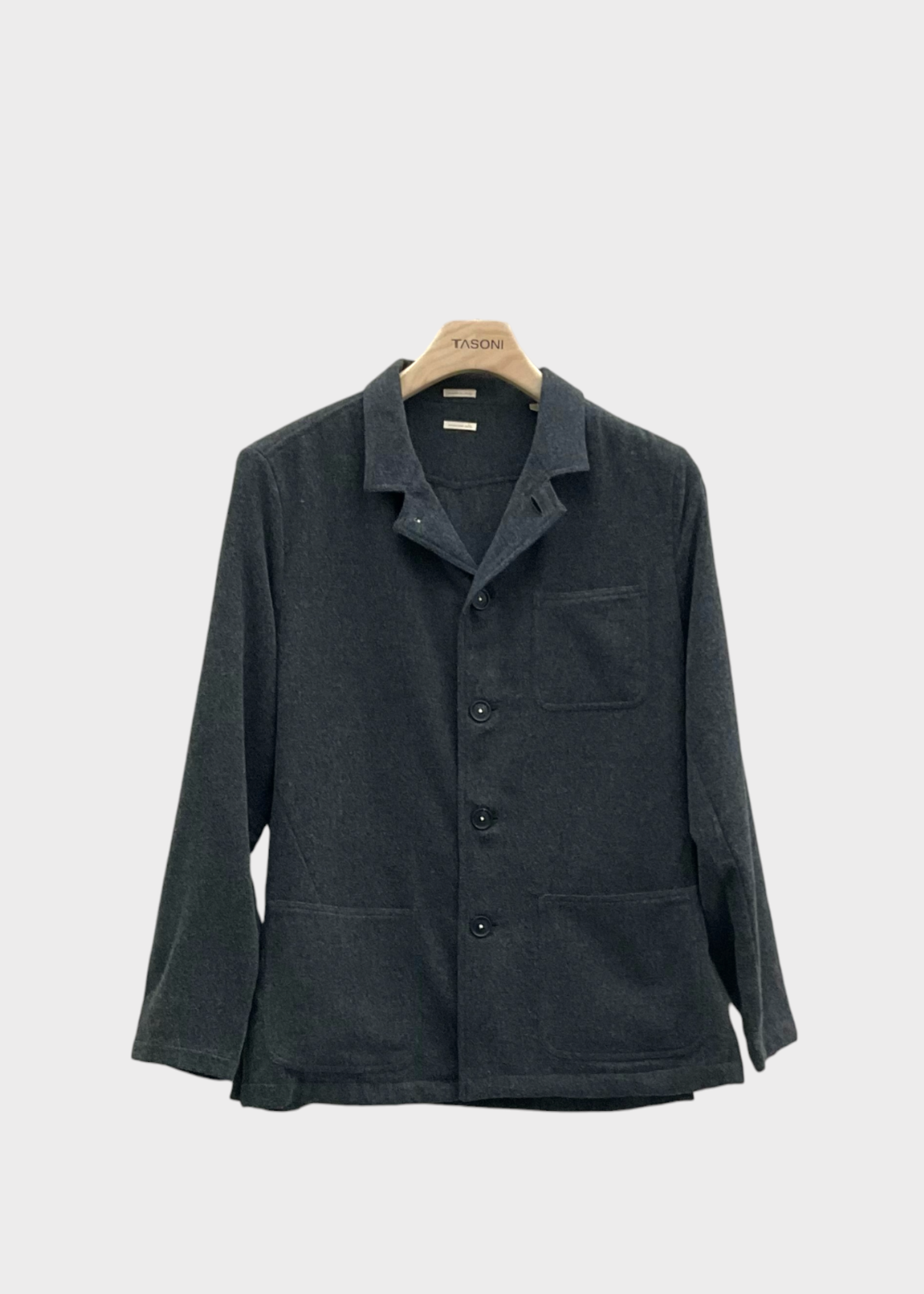 Massimo Alba Massimo Alba Jacket, Grey, Cotton Cashmere Florida Collared Button Up Jacket In Flanella