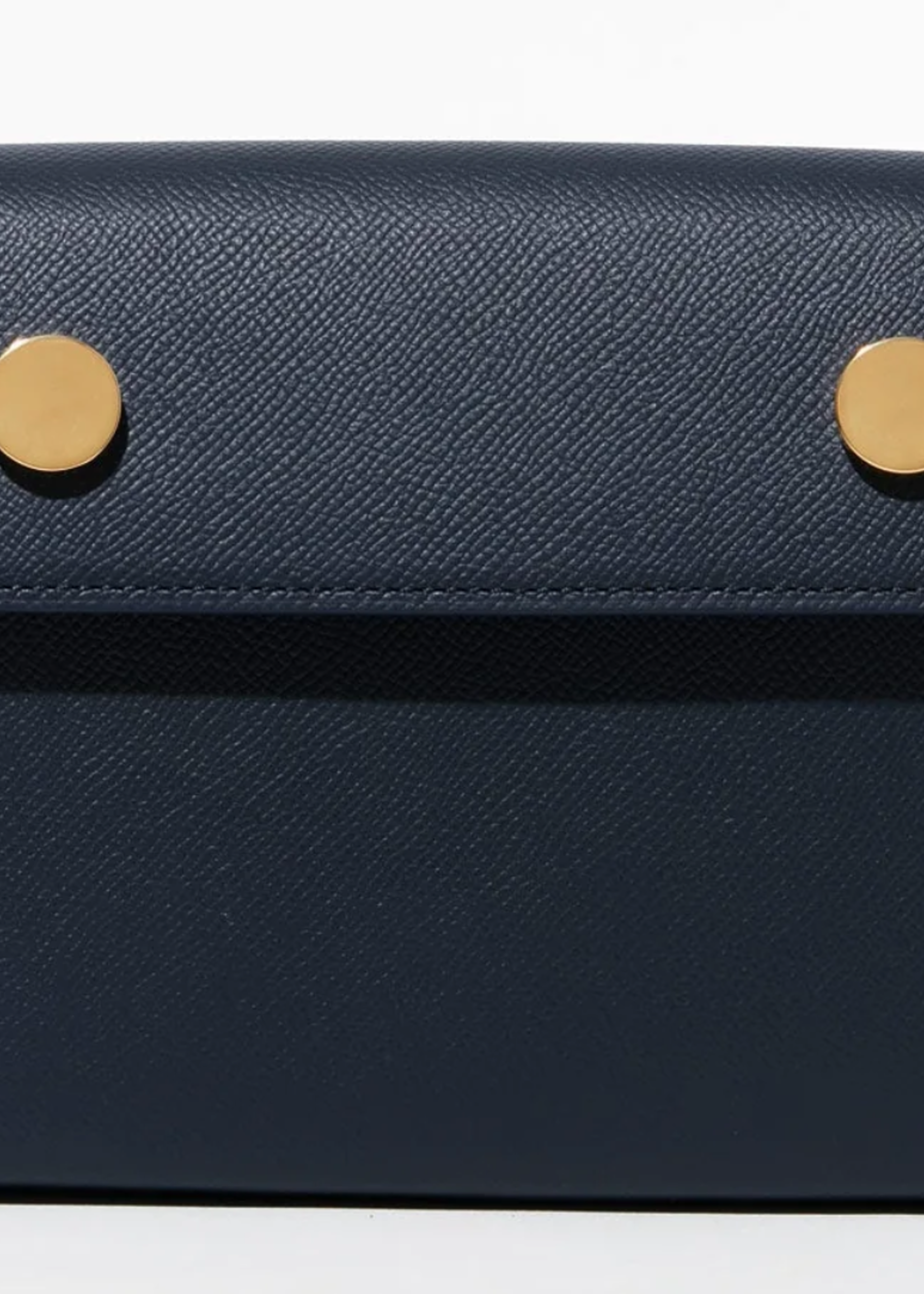 RSVP RSVP Bag, Navy, Golden Eyes Grained Calfskin Purse w/ Shoulder Strap