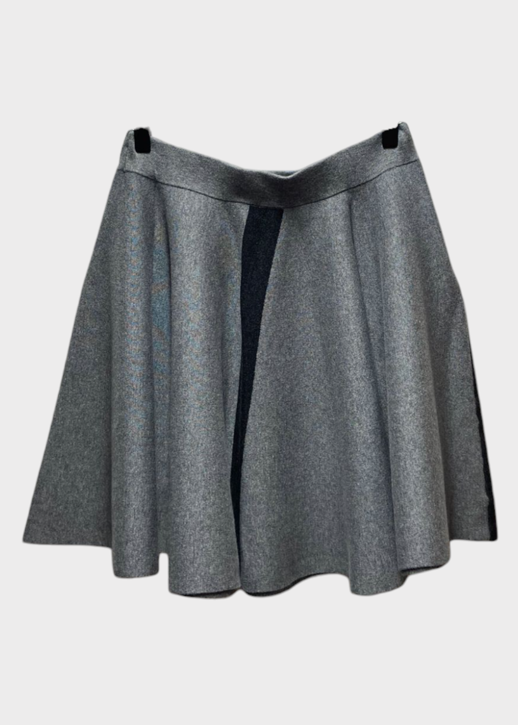J.W. Anderson J.W. Anderson Skirt, Grey, Contrast A Line Knitted Mini Skirt In Charcoal